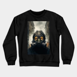 Man In Gas Mask Crewneck Sweatshirt